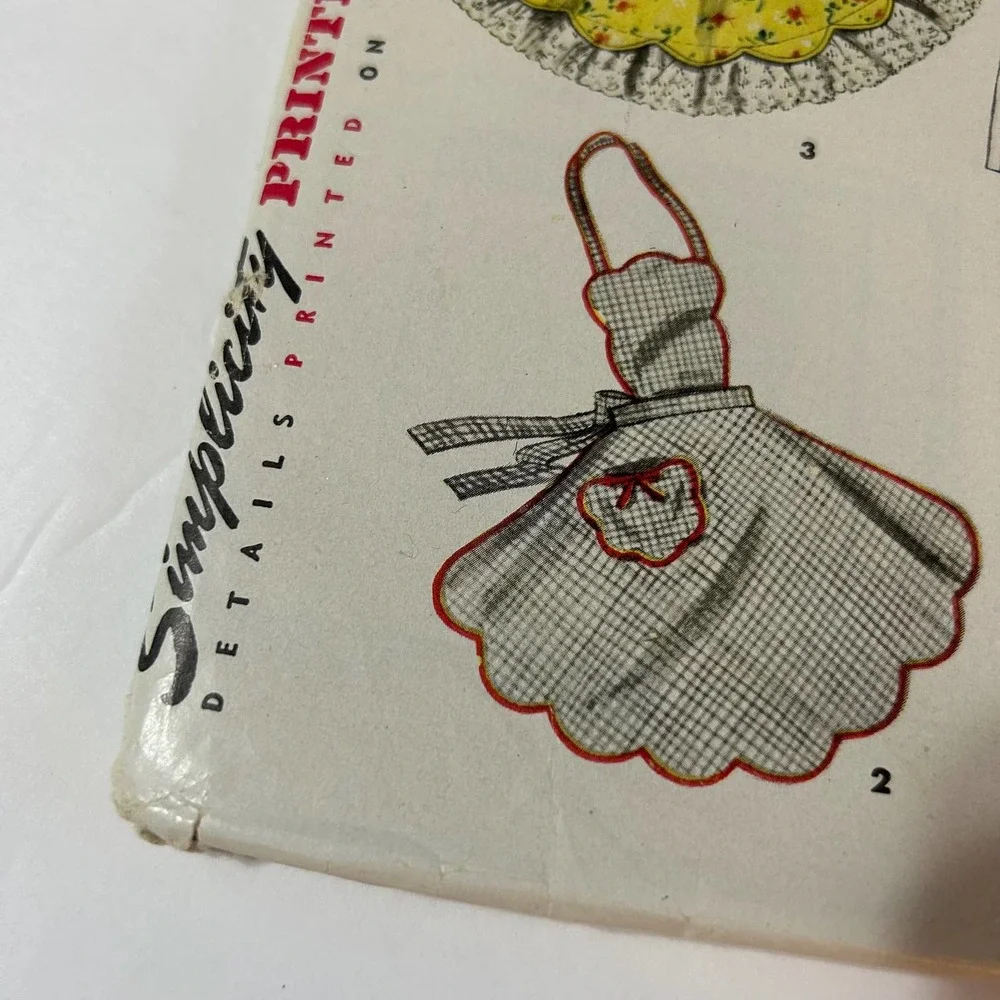 Simplicity Vintage 1950's Pattern #4443 Women's‎ Aprons One Size